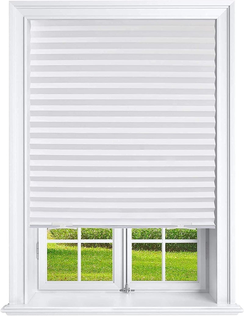 Mirrotek Pleated Window Paper Shades Light Filtering Blinds White 36" x 69" (Pack of 6 Temporary Blinds),MT1050 - Image 1